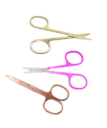 1 Set 3pcs Scissors Trimmer Eyebrow Scissor Ear Hairs Shear Grooming Clippers Facial Clipper Beard Beauty Tools Manicure