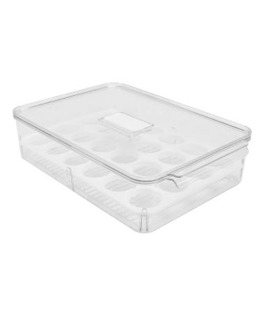 Zerodeko 1pc Egg Storage Box Refrigerator Fridge Organiser Boxes Food Storage Case Drawer re-usable 32.5x22.5cm Assorted Color