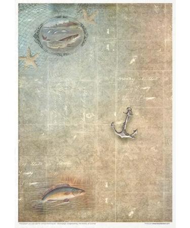 ITD Collection A4 Decoupage Rice Paper Sheet RP039 - Nautical Expedition Design - Buy Online on GoSupps.com