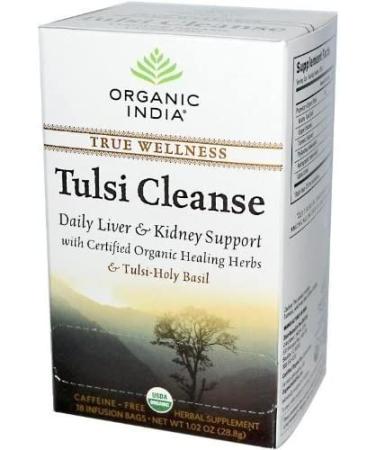 Organic India Tulsi Tea Cleanse - Caffeine-Free 18 Infusion Bags (1.02 oz) - Buy Online on GoSupps.com