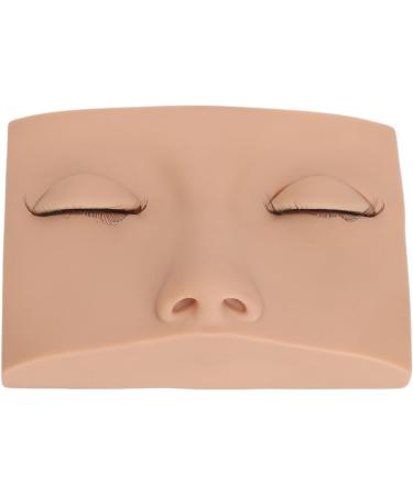 Vivid Half Face Makeup Head with 3 Pairs Removable Eyelids for Lash Extensions Practice Compact Lightweight Suitable for Display (Skin Color) - Buy Online on GoSupps.com