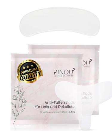 Pinou-anti-fold pad for neck and cleavage 2 reusable anti-fold pads I anti-aging for neck and breast i fold reduction and moisture care for tight skin