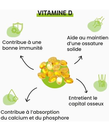 Compl ment alimentaire VITAMINE D - 60 capsules - Bonne immunit - Entretien du capital osseux - D velopp en France - Buy Online on GoSupps.com