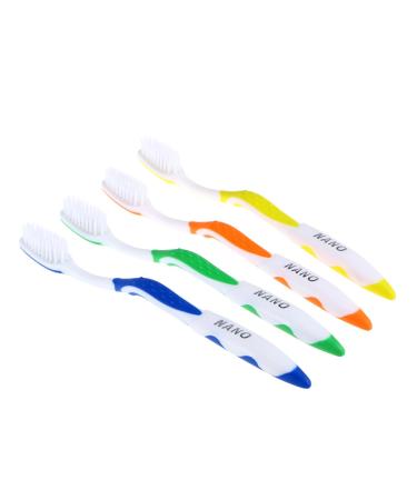 Healeved 4 pieces ergonomic toothbrush two-layer toothbrush micro toothbrush with soft bristles nano toothbrush comfortable handle toothbrush toothbrushes south korea clean