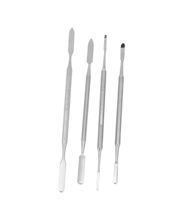 4 pi ces B tonnets M lange Maquillage Acier Inoxydable Outils Cosm tiques Doubles Embouts pour Manucure M lange Fond de Teint Blush Ombre Paupi res Couleur L vres Accessoires