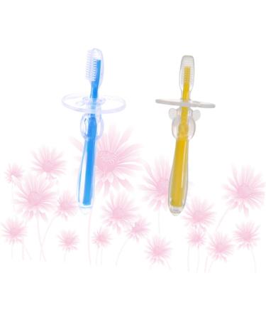Anneome 2-Stick Silicone Bristle Toothbrush Toy for Newborns & Toddlers | Soft Bristles & Safe Cleaning for Early Oral Care - Buy Online on GoSupps.com