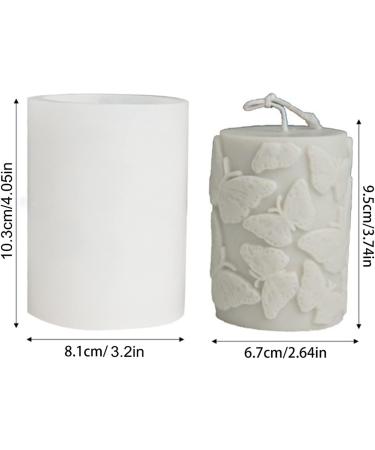Embossed Butterfly Frangipani Cylinder Candle Mold - Silicone Mold for Candle Making - Buy Online on GoSupps.com