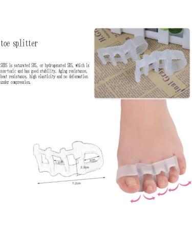 DEAVER Foot Massage Toe Separators - Set of 2 Gel Silicone Correctors for Overlapping Toes, Hallux Valgus, Crooked Toes - 4 Sets - Buy Online on GoSupps.com