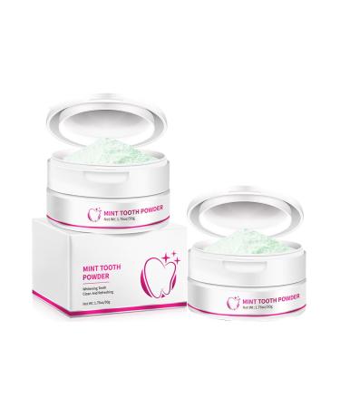 Smile Powder, Tooth Powder, Teeth Whitening Powder, Mint Tooth Powder, Tooth Stain Remover, Dental Care, Teeth Whitening Products (2pcs)