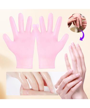 Kexpery 4 Pairs Hands Peeling Gloves Anti-Slip Silicone Hands Protective Gloves Preventing Dryness Dead Skin Remove Gloves for Dry Hands (Pink) - Buy Online on GoSupps.com