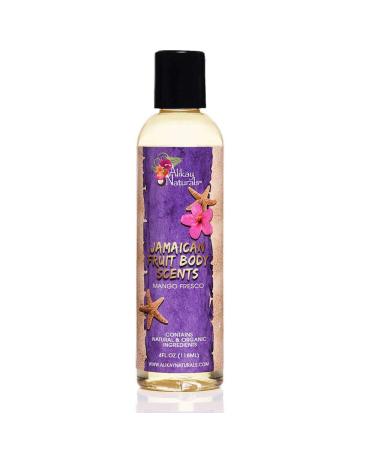 Alikay Naturals Jamaican Fruits Scented Body Oils Natural Coconut Oil - 4 Ounce Mango Fresco