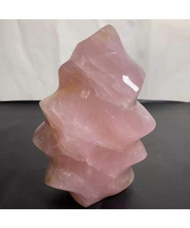 Natural Crystal Rough 120-150mm Natural Rose Quartz Decorations Crystals Flame Stone for healing1pc PEIQIYIN - Buy Online on GoSupps.com