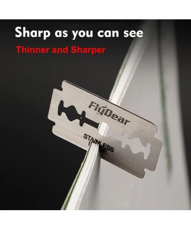 Professional Straight Edge Razor Kit - 20 Double-Edged Blades | Stainless Steel Barber Shaver for Close Shaving - Black/Gold - Buy Online on GoSupps.com