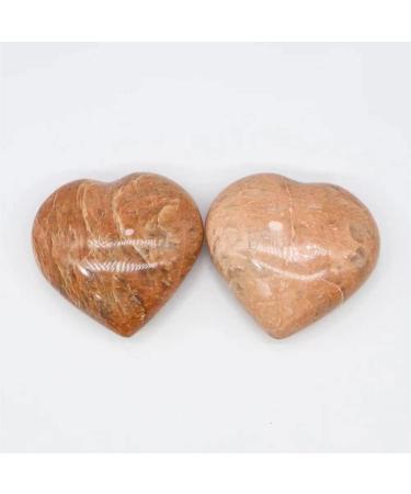 Buy Natural Healing Peach Moonstone Hearts - 120g-280g Healing Crystals | 1PC for Sale - Enhance Your Wellness & Energy - Buy Online on GoSupps.com