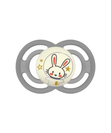 Mam Perfect Night Luminous Silicone Skinsoft Pacifier with Pacifier Holder 16 Months Beige beige 1 Unit (Pack of 1)