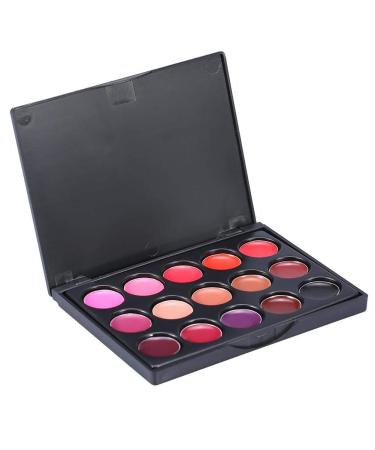 15-Color Professional Lip Gloss Palette | High-Quality Lipstick Palette for Makeup - International Shipping Available - Buy Online on GoSupps.com
