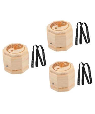 Lurrose 3 pieces stripes umbilical belt wooden tool Burning heat leg legs moxa joint household household.