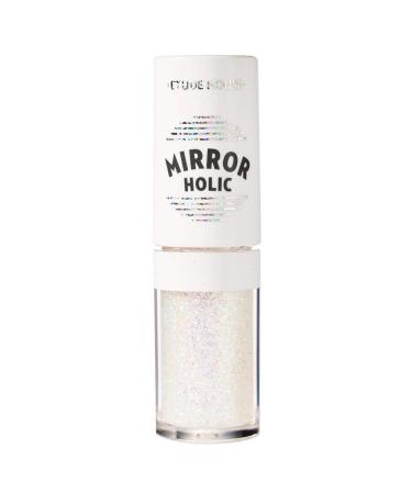 ETUDE HOUSE Mirror Holic Liquid Eyes (#WH901 Crystal Shoes) | Kbeauty| Eyes Makeup | Liquid Eye Shadow with Sparkling Metallic Glitter | Long-Lasting and Quick Fixing