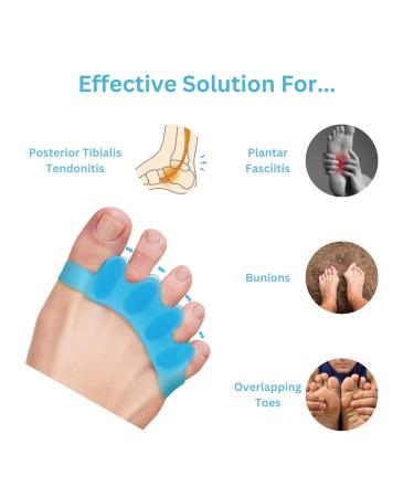 Toe Separators for Bunion Pain Relief | Foot Stretcher & Muscle Strengthening | NAOS Therapeutics | Unisex Foot Health Solution - Buy Online on GoSupps.com