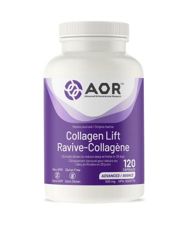 AOR - Collagen Lift 120 Capsules - Hydrolyzed Collagen Supplement for Skin Dryness Reduces Deep Wrinkles and Improve Skin Health Supplement - Hydrolyzed Elastin and Hydrolyzed Collagen Capsules