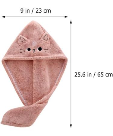 DOITOOL Hair Drying Turban 3Pcs - Cute Cat Hair Wrap Set for Kids & Women - Buy Online on GoSupps.com