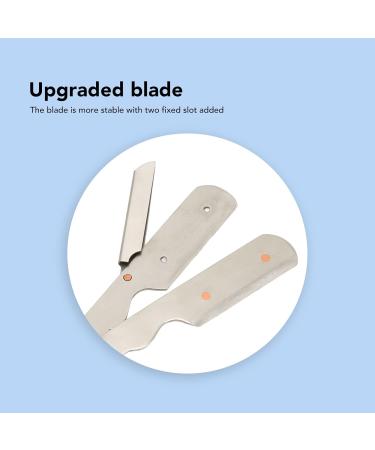 Professional Foldable Beard Blade Holder | Stainless Steel Razor for Precision Grooming - Buy Online on GoSupps.com