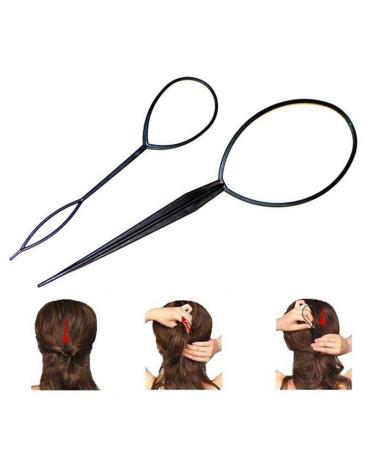 Premium Hairpin with Loop for Topsy Tail & Ponytail - 2 Pieces | International Shipping Available - Buy Online on GoSupps.com