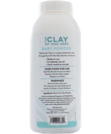 Redmond Clay Baby Powder - Natural, Gentle and Hypoallergenic - 3 Ounce, 10 Ounce (1 Pack) - Buy Online on GoSupps.com