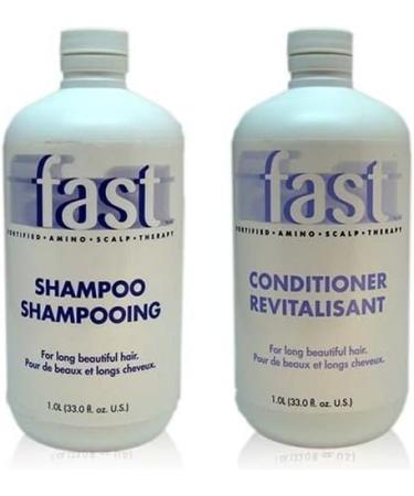 FAST - 1L/33oz 2Pk -Shampoo & Conditioner Combo No Sulfates - Buy Online on GoSupps.com