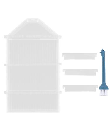 Bead Sorting Trays Diamond DIY Tools Paint Mixing Trays Plastic Art Pallet for Kids Students Classroom Class Art Craft(Transparent)