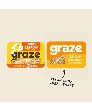 Graze - Healthy Snacks sweets oats flapjacks - Packaging may vary - (Lively Lemon & Cherry Bakewell Total 18 trays) Lively Lemon & Cherry Bakewell 18 pack - Buy Online on GoSupps.com
