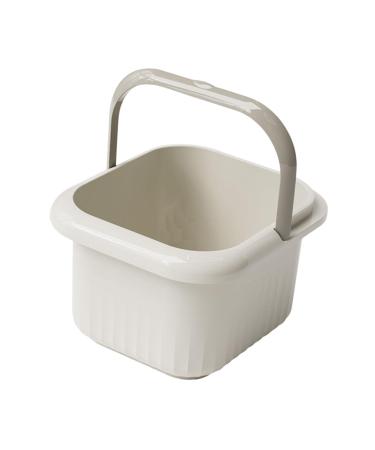Bassin de bain de pieds portable offrant une exp rience massage pratique et relaxante pour les pieds fatigu s. Bassin pour le bain Seau pour Blanc 21.5 x 25 x 23.5 cm Blanc 1 unit (Lot de 1)