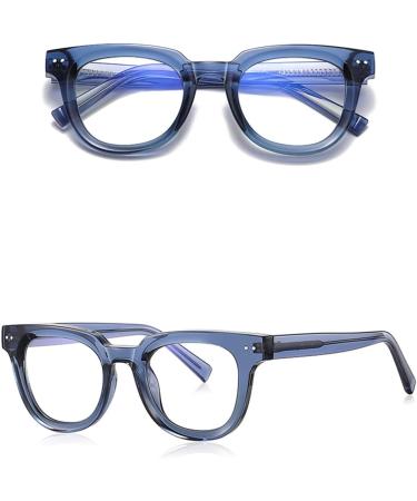 KACHAWOO ACTAT Retro Korean Style Anti-Blue Light TR90 Glasses - OL Blue-Ray Black Clear Frames for Eye Protection - Buy Online on GoSupps.com