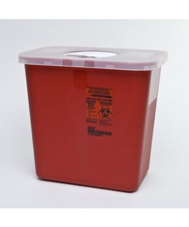 Kendall Sharps Container with Rotor Lid - 2 Gallon by Kendall Healthcare (2)