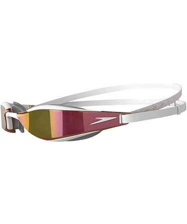 Speedo Unisex Fastskin Hyper Elite Goggles White/Oxide Grey/Rose Gold One Size