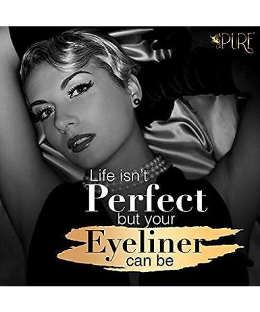LA PURE Waterproof Eyeliner Stamp - 2 Wingliner Black Make Up Pens for Vamp Style Wing - Smudgeproof, Sweatproof, Perfect Cat Eye Look - Long Lasting Liquid Eyeliner Pen - No Dipping, 10mm Black - Buy Online on GoSupps.com