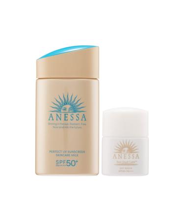 2022 Model Anessa Perfect UV Skin Care Milk N Trial Set C Sunscreen & UV Fruity Floral Scent Set 2.0 fl oz (60 ml) + 0.2 fl oz (60 ml) + 0.2 fl oz (6 ml)