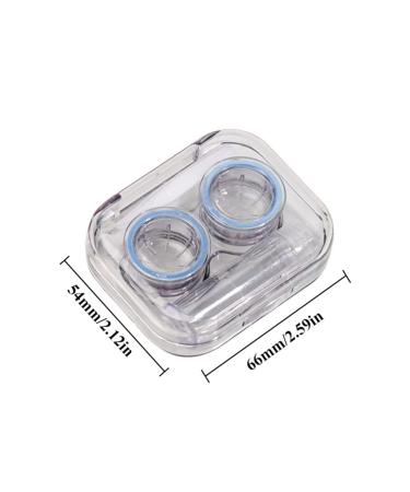 Clyhon 2PCS Contact Lens Case Set with Tweezers & Suction Cup - Transparent Travel Container for Outdoor Activities - Buy Online on GoSupps.com