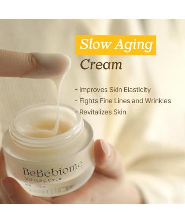 BeBebiome Anti-Aging Cream - Tightening & Hydrating Face Moisturizer with Kombucha & Black Ginseng - Cruelty Free & Pregnancy Safe 50ml - Buy Online on GoSupps.com