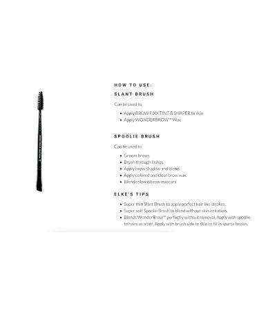 Elke DUO Brow Brush - Vegan Cruelty-Free Hypo-Allergenic Faux Squirrel Hair for Perfect Eyebrows | International Shipping - Buy Online on GoSupps.com