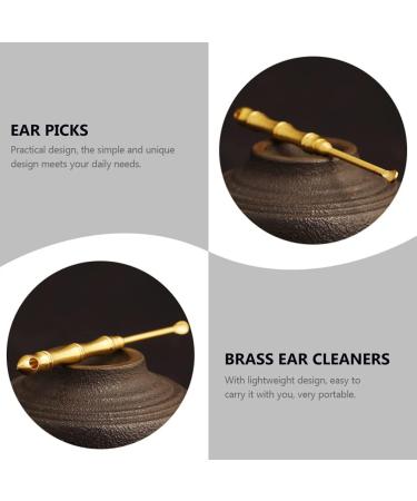 4pcs Brass Ear Spoons Ear Wax Removal Tool Set - Vintage Portable Ear Wax Remover Keychain - Buy Online on GoSupps.com