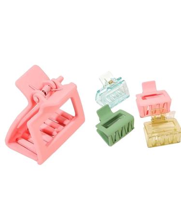 New 2025 Vintage Frosted 4Cm Small Square Fashion Hair Claws Hair Clips Crab Barrette Ponytail Clips Hair Accessories For Women Jewelry Fashion Accessories Creative Gift