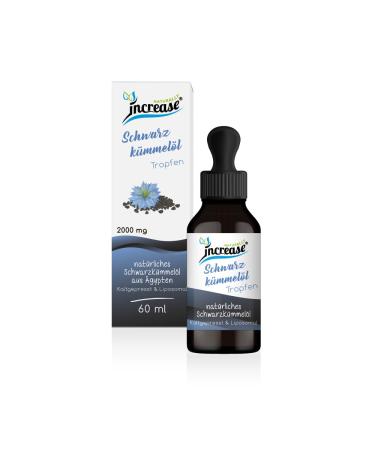 INCREASE High Dosed Liposomal Black Seed Oil Drops (60 000 mg Nigella Per Pack) 2000 mg Egyptian Black Seed per Daily Dose MCT Oil High Bioavailability