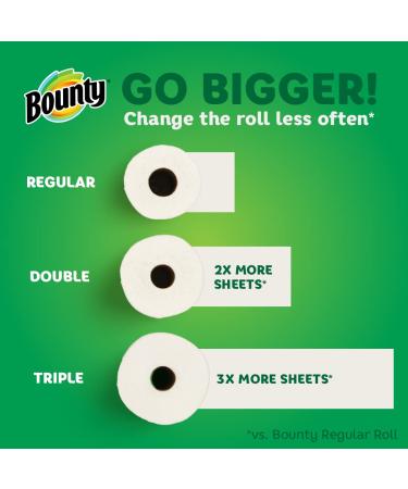 Bounty Select-A-Size White Paper Towels - 2 Double Rolls, 4 Regular Rolls, 64 Count (Pack of 2) - Buy Online on GoSupps.com