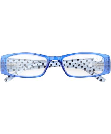 Eyekepper 5 Pack Polka Dot Reading Glasses +2.50 - Stylish Spring Hinge Design for Ultimate Comfort - Buy Online on GoSupps.com