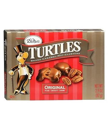 DeMet's Turtles Brand Caramel Nut Clusters 2.9 Ozs, 2 Packs