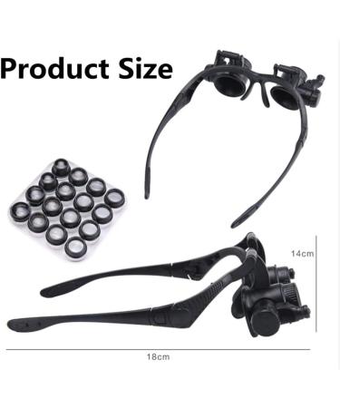 Magnifiers Head-Mounted Glasses Magnifier HD High Maintenance Watch Engraving Embroidery Reading 20 X 25X Portable Reading Aids - Buy Online on GoSupps.com