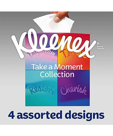 Kleenex Take a Moment Collection Tissues - 12 Cube Boxes - In Aid of Mind - 576 Tissues, 4 Designs - Buy Online on GoSupps.com