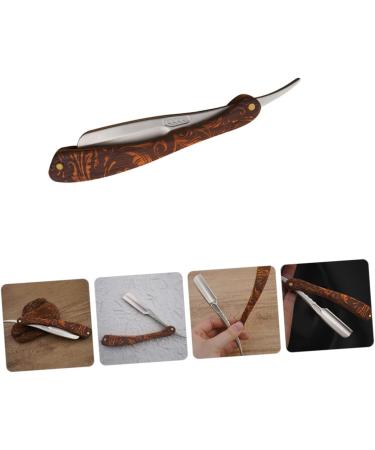 Frcolor Stainless Steel Folding Razor Set - 2 Pieces Hairdressing Blades & Blade Holder for Daily Beard Grooming - Buy Online on GoSupps.com