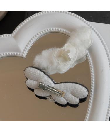 hgnxa Gothic Angel Wing Hair Clip Aesthetics Sweet Heart Hairpin Barrettes Bobbypins Hair Accessories for Side Bangs - Buy Online on GoSupps.com